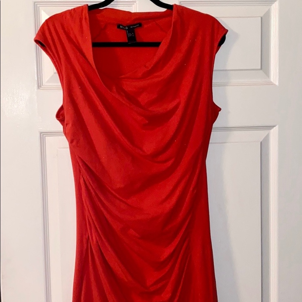 Fitted Orange Dress Sz L